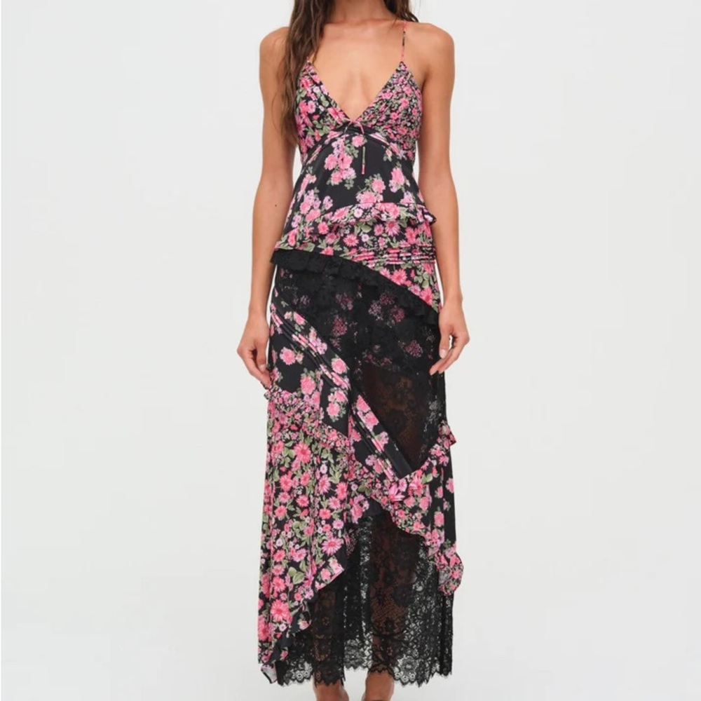 For Love & Lemons Rosalyn Maxi Dress